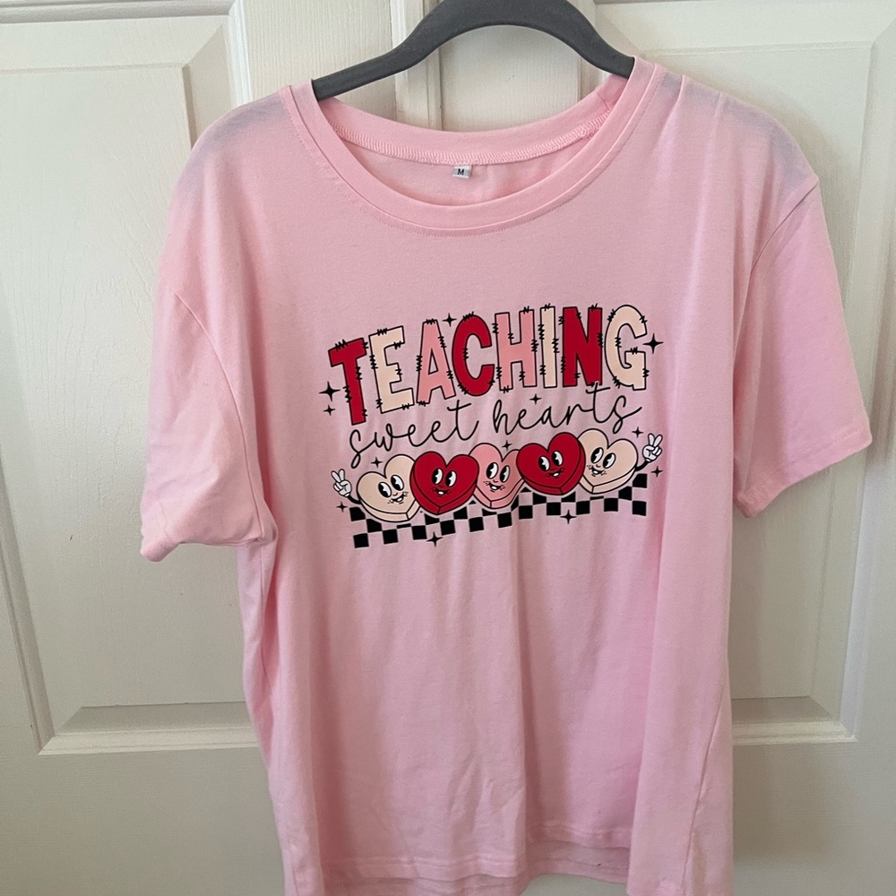 Pink T-Shirt with Heart Design